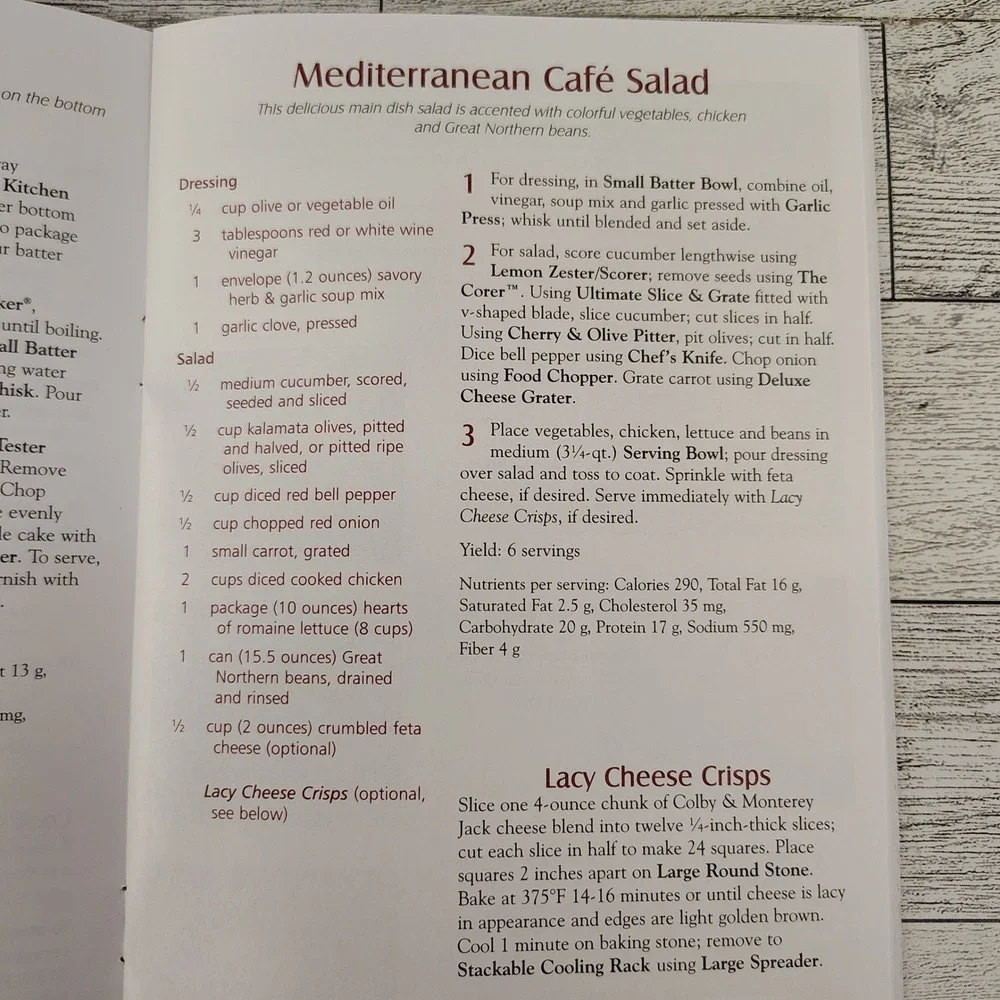 Pampered‎ Chef 2004 Fall Winter Cookbook Booklet Recipe Collection GOOD